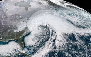 Cyclone on the east coast of the United States