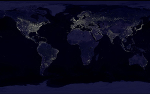 Night map of Earth